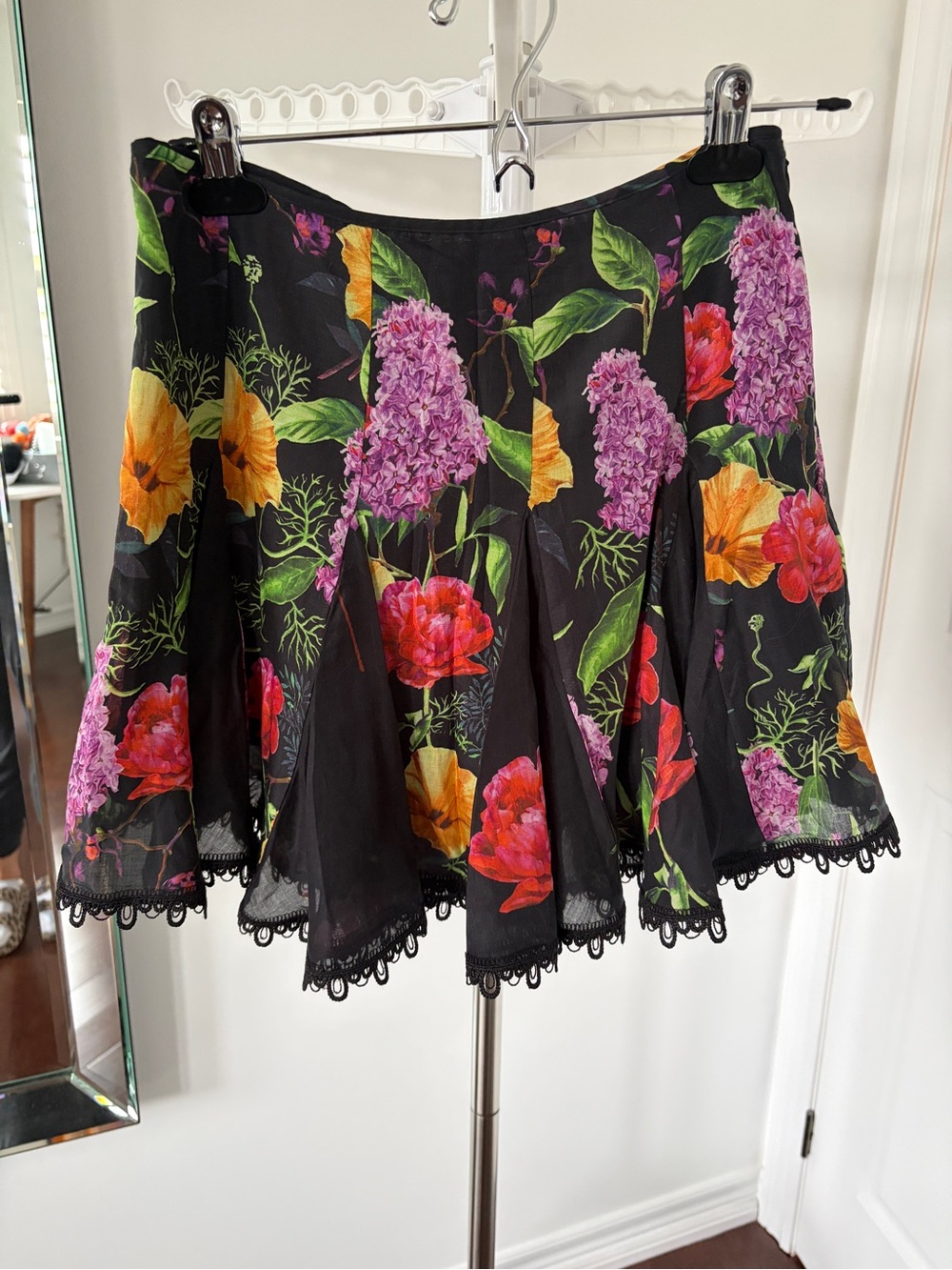 CHARO Ibiza 1989 floral mini skirt size S